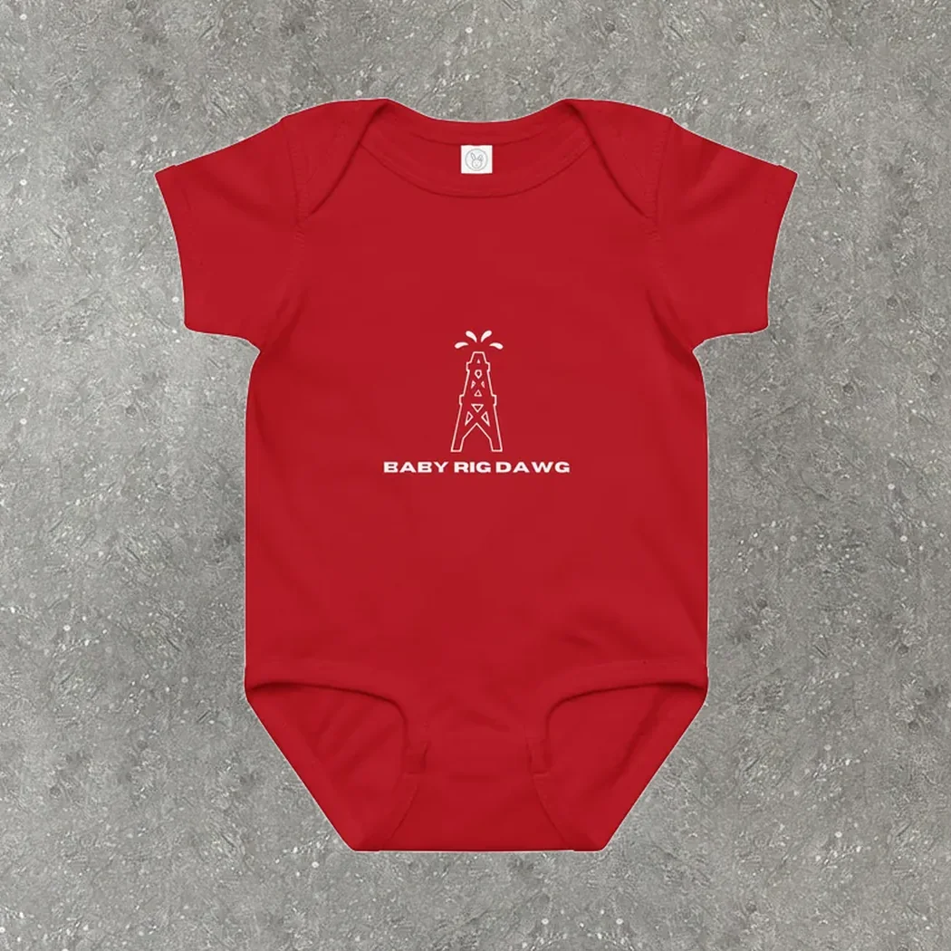 Baby Rig Dawg Bodysuit in red
