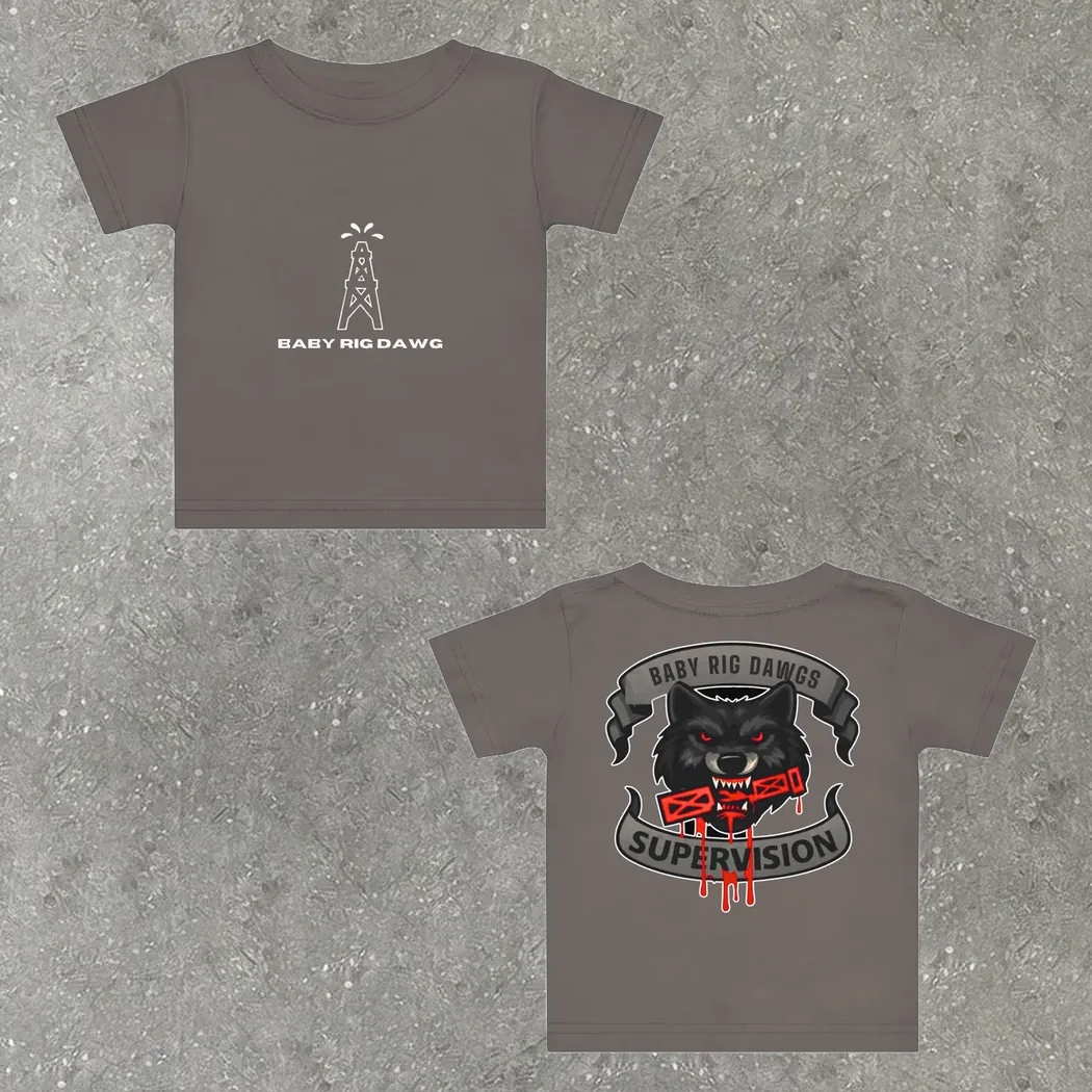 Baby Rig Dawg Tee in charcoal