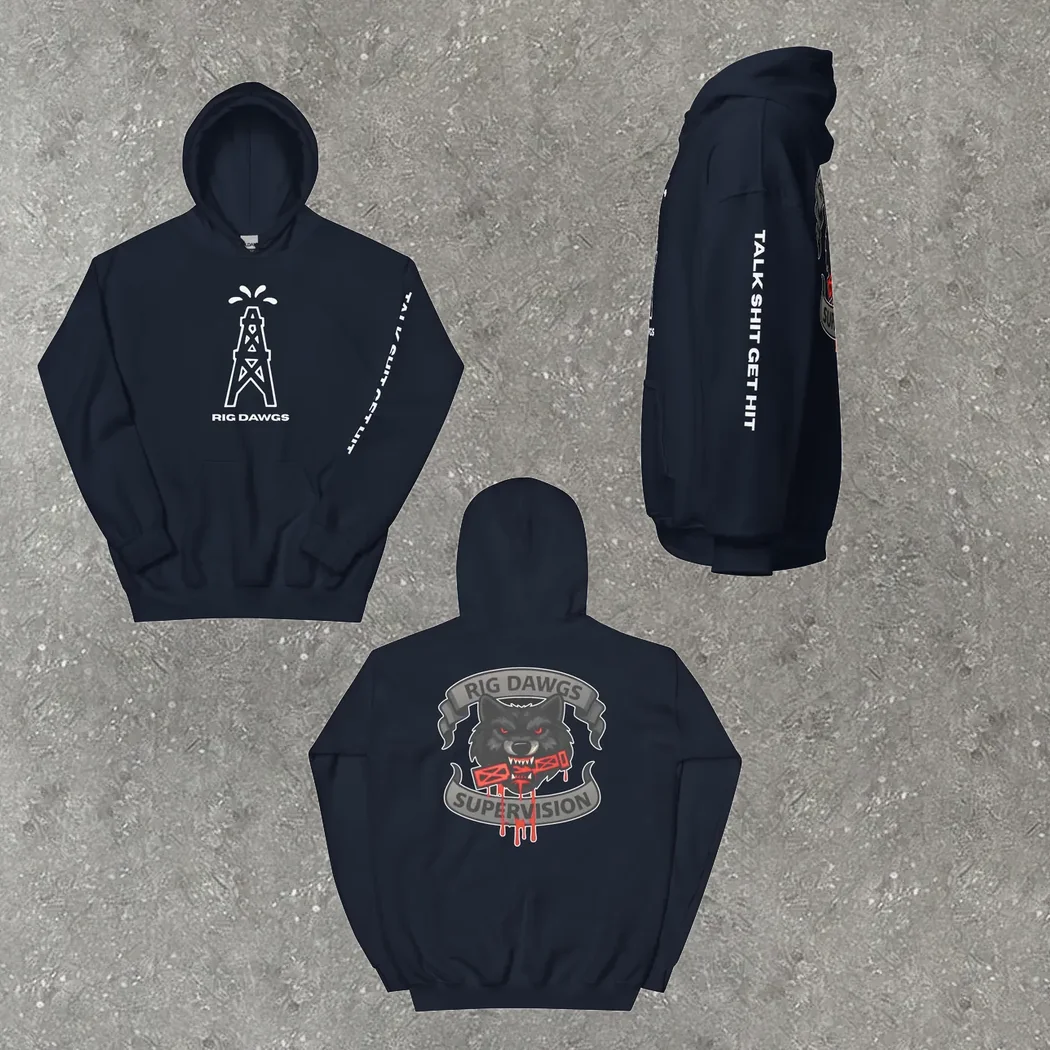 Talk Shit Get Hit Hoodie in navy