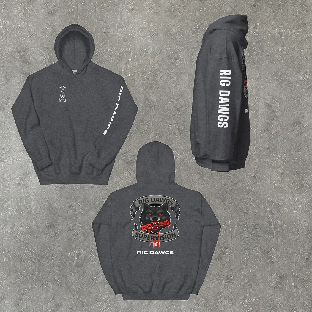 Rig Dawgs Hoodie in grey