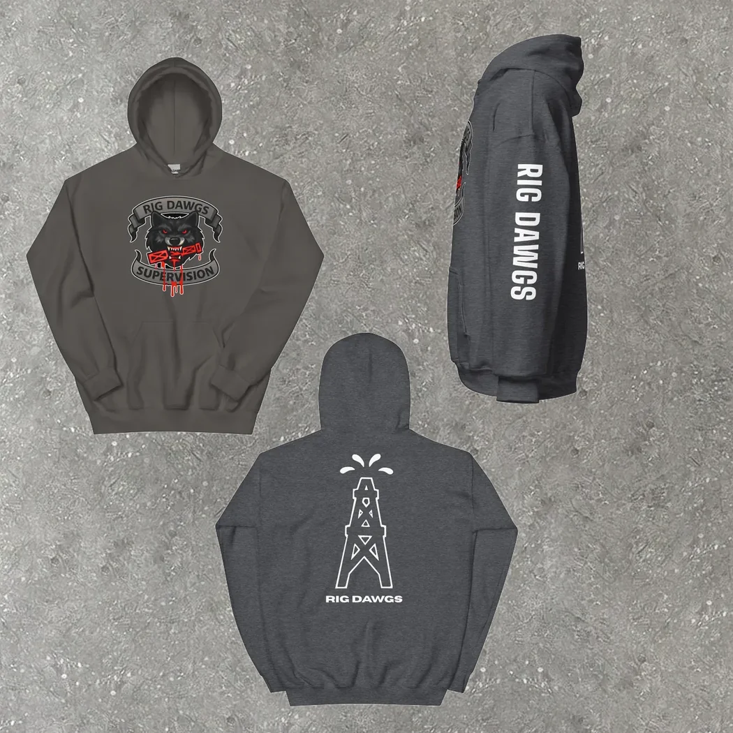 Wolf Patch Hoodie in grey