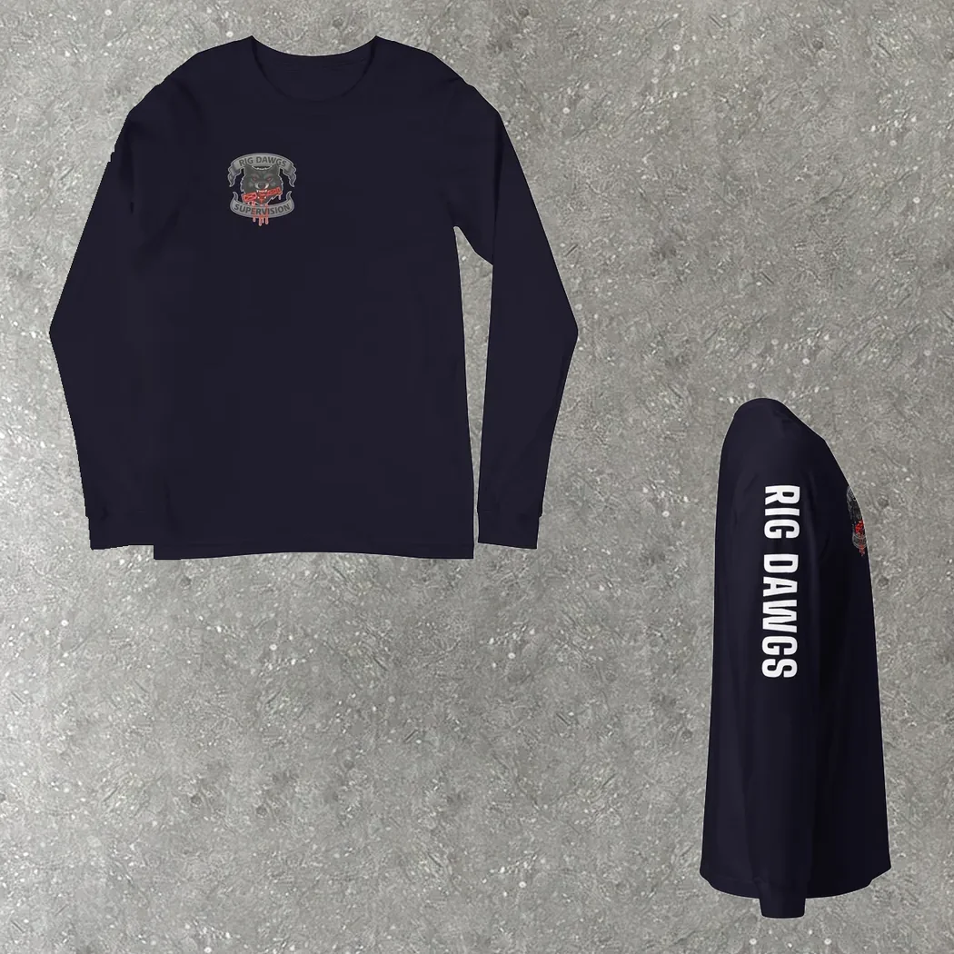 Wolf Patch Long Sleeve in navy