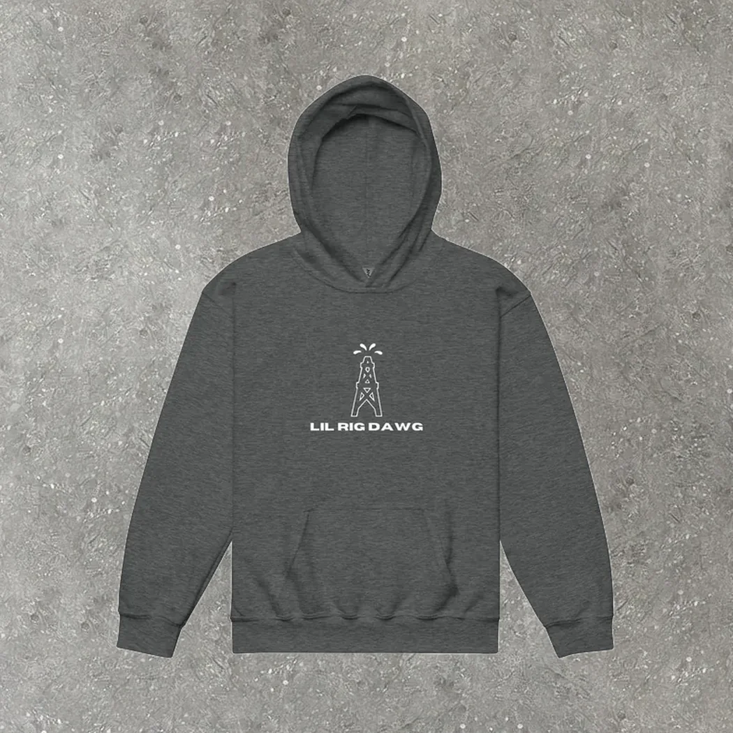 Lil Rig Dawg Youth Hoodie in grey