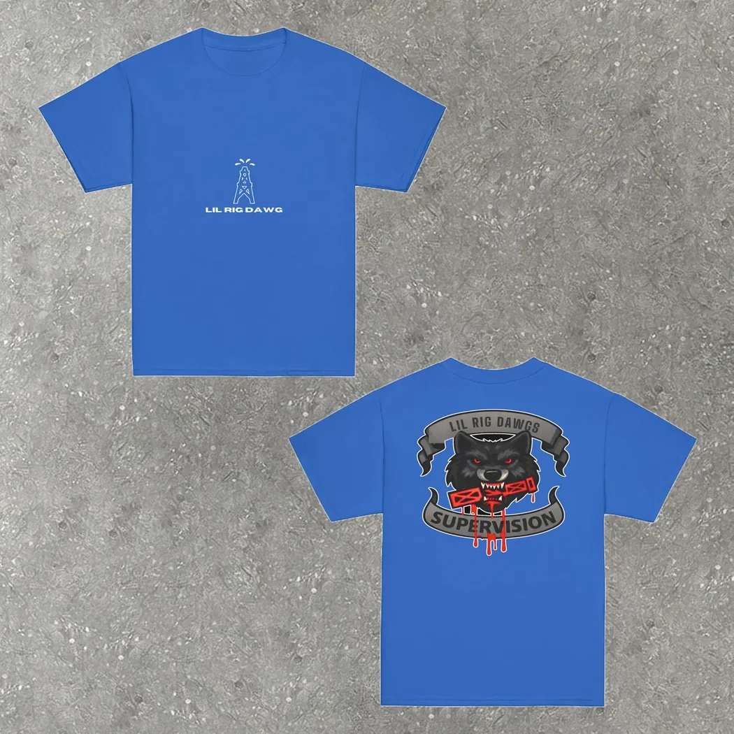Lil Rig Dawg Youth Tee in royal blue